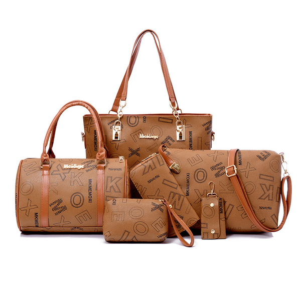 Spiffybd Women Tan-Script Hexa-Luxe bag