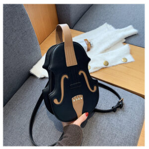 Organ Guitar Crossbody Bag European and American Retro Violin Black Backpack