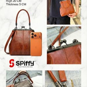 Elegant Kiss Lock Shoulder Bag