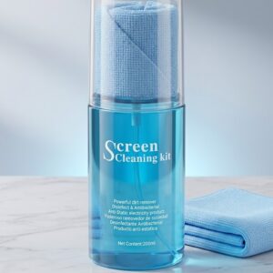 Screen Cleaning Kit 200ml – Anti-Static Spray with Microfiber Cloth for Laptop & Mobile