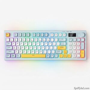 ONIKUMA G80 Membrane Tri-Mode Wireless Gaming Keyboard - RGB Backlit Mechanical Feel Keyboard Price in Bangladesh | Spiffybd