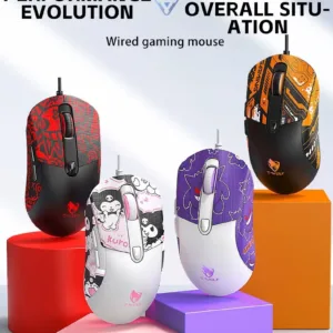 T-Wolf G550 RGB Backlit Wired Gaming Mouse with Unique Anime Sticker - Stylish PC Gaming Mouse Price in Bangladesh | Spiffybd
