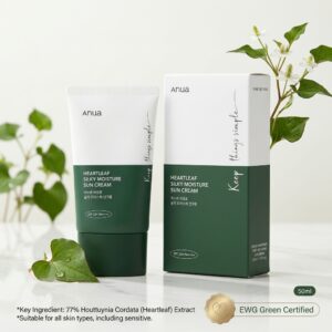 Anua Heartleaf Silky Moisture Sun Cream, SPF 50+ PA++++, 50ml