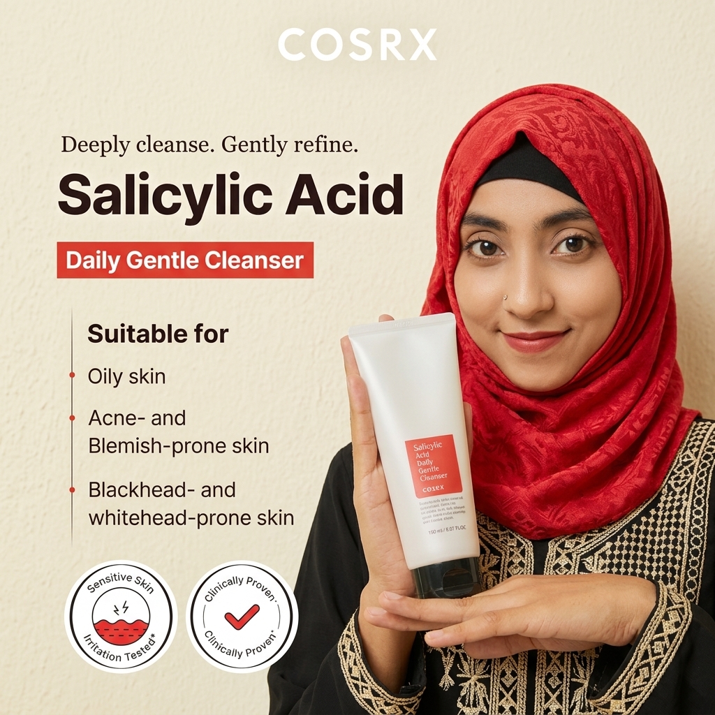 COSRX Salicylic Acid Daily Gentle Cleanser, 150ml- SpiffyBD